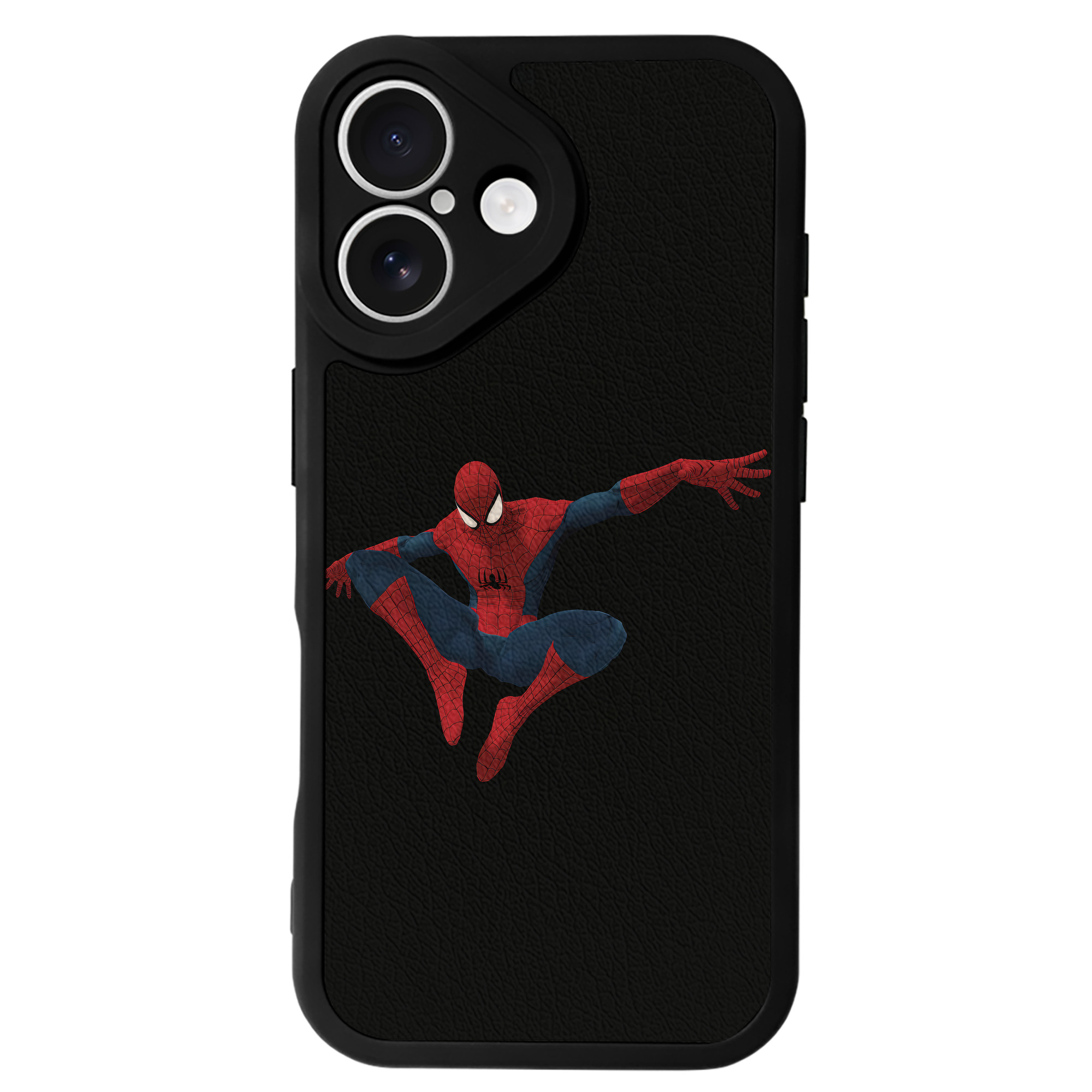 （画像用） Spider Man スパイダーマン 【iPhone 16シリーズ対応】シリコンスマホケース（レザー調） 材質：シリコン